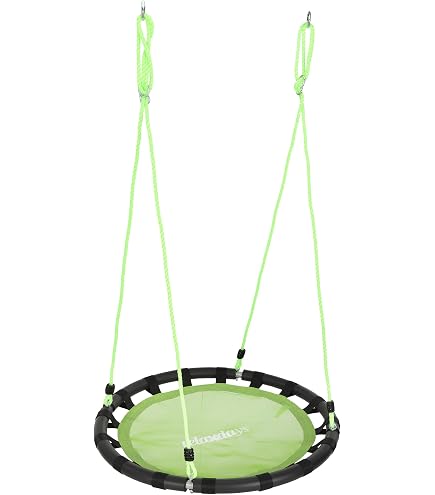 Relaxdays Balançoire Nid D'Oiseau Ronde 90 Cm – 100 Kg – Lilas – Jardin & Intérieur – Dès 3 Ans