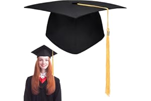 letcdfer Doctoral hat Graduation Hat, Graduation Cap Student Bachelor Hat Adult Bachelor Graduation Cap Academic Mortarboard with Tassel for High School University College Graduation Party Supplies