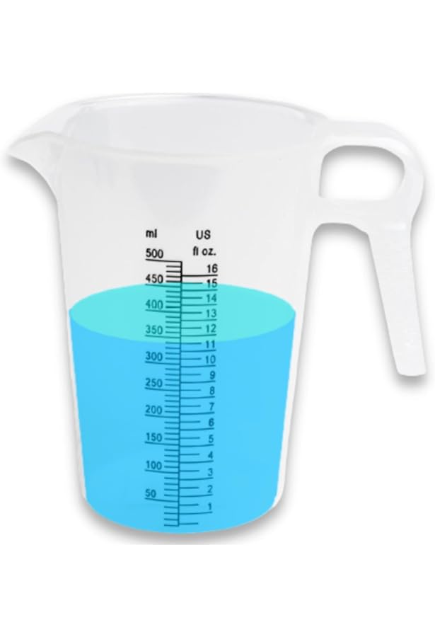 iplusmile 2pcs Graduated Measuring Cup Liquid Measuring Cups Clear