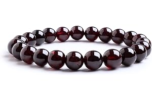 Candyfancy Amethyst Tigerauge Rosenquarz Lavastein Aquamarin Bergkristall Cyanit Armband Perlen 8MM Beads Elastisch Natürlich Stein Armbänder Damen Herren