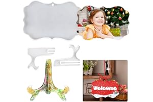 Voyyphixa 3PCS Stampo Portafoto in Silicone Kit, Portafoto Stampi Resina per Rettangolo,Supporto per Foto Stampi per Resina Epossidica Wedding Compleanno Decorazione Mestiere