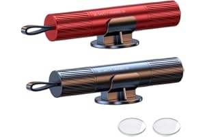 Cazoro Car Window Breaker, 2 Pack Emergency Escape Tool with Seat Belt Cutter & Safety Hammer, Includes 2 Glass Test Strips for Practice, Lifesaving Window Breaker for All Vehicles（Black+Red）