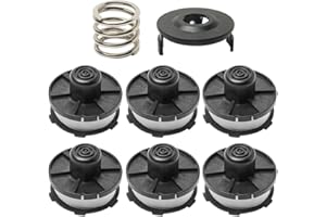 Frunimall Fadenspulen für Makita Rasentrimmer Ersatzspule,Spule für Makita Fadenkopf,Rasentrimmer Spule mit Makita Trimmer Rasentrimmer Akkusence 18V DUR181Z,DUR181RF,DUR181(6 Trimmerspule+1 Kappen)