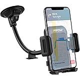 Mpow Car Phone Mount Windscreen Car Holder Grip Flex Universal Long Arm Windshield Car Cradle with Extra Dashboard Base…
