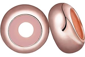 LOVANS Spacer Stopper Lot de 2-10 Breloques en Argent Sterling 925 avec Perles en Caoutchouc Stoppeur Charms Pour Bracelets Européens à Faire soi-même