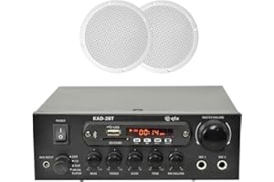 ADCB LTD New Cafe Restaurant Home Bluetooth Amplifier Ceiling Speaker System Kit - 2,4,8 Works With Google Home & Amazon Alexa