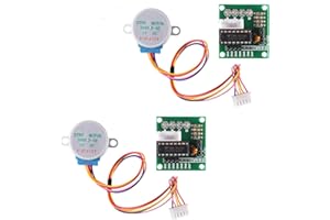 Aoicrie 2Sets 28BYJ-48 DC 5V Stepper Motor + ULN2003 Driver Test Module Board