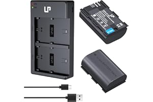 LP-E6 LP-E6N 2200mah Rechargeable Battery and Dual USB Charger Compatible with EOS 5D Mark IV, 5D Mark III, 5DS R, 5DS, 6D, 7D Mark II, 7D, 80D, 70D, 60D, 60Da and More