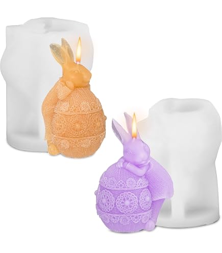 Eroionet Stampo In Silicone Per Pasqua A Forma Di Coniglietto - Regalo Soldi Fai Da Te E Candele