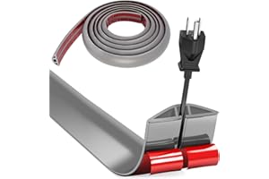 HENGRONGSHEN Protezioni per Cavi a Pavimento, Autoadesivo Copricavi per Pavimento, 3.0m x3cm Passacavo a Pavimento Perfetti, Canalina per cavi per Tutti i Cavi di Alimentazione a Casa, Ufficio, Scuola, Magazzino