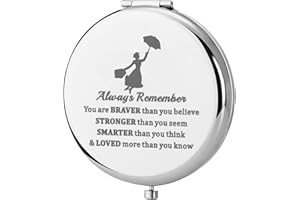 KEYCHIN Mary Regenschirm Taschenspiegel Mary Fans Geschenk You are Braver Stronger Smarter Than You Think Mary Kompaktspiegel für Frauen Mädchen (Mary Regenschirmspiegel)