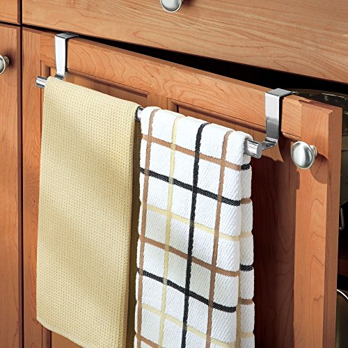 InterDesign 60282EU Axis Ausziehbarer Handtuchhalter zum Hängen über die Schranktür, Metall, chromfarben, 23,5 x 6,99 x 6,35 cm - 4