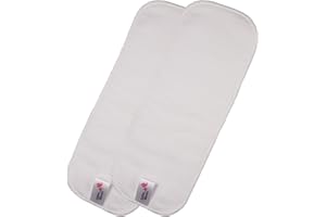Littles & Bloomz, Reusable Cloth Nappy Inserts Booster, Microfibre, Pack of 2