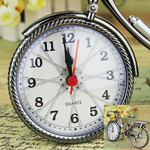 kunli Creative Alarm Clock,Kids Bicycle Design Alarm Clock Home Decoration Creative Art Bike Shape Clock