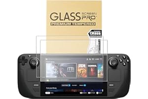 Fourmor Screen Protector for Steam Deck OLED 7.4-Inch (NEW 2023) - 9H Tempered Glass Film, Anti-Scratch HD Clear, Cowhide box professional packaging，2-Pack