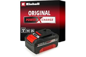 Originale Batteria Einhell 18V 4,0 Ah Power X-Change (18V, per tutti gli utensili PXC, indicatore del livello di carica, sistema di gestione della batteria, cicli di carica adattati alla situazione)