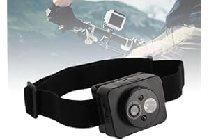 BEWINNER Kamera do Noszenia z czołówką LED, Kamera Montowana na Głowie 1080P, Rowerowy Rejestrator Wideo Bez Użycia Rąk z regulacją 45 Stopni, Inteligentne Wykrywanie w Sporcie