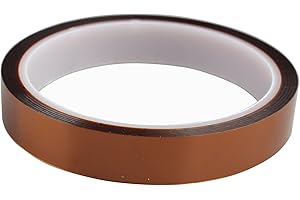 HALJIA Ruban adhésif doré en polyamide 15mmx33m résistante à la chaleur pour imprimante 3D/Travaux électriques/Travaux de soudage/Isolant des circuits imprimés résistant températures 280ºC