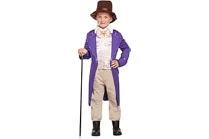 labreeze Child Chocolate Factory Costume Charlie Boys Willy Wonka World Book Day Outfit