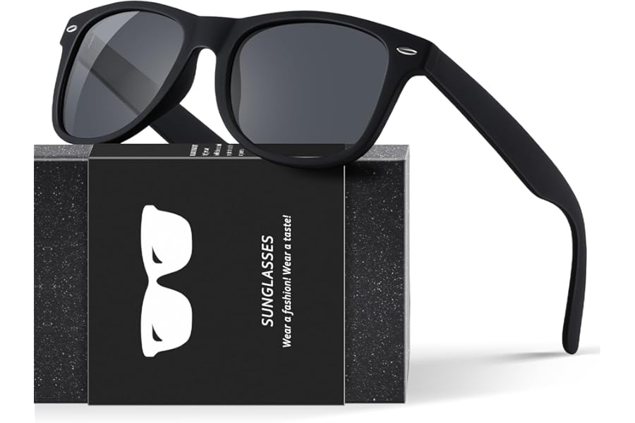 Vufurl Sunglasses Men-Ultra Light Rectangular Polarized Sunglasses for Women, UV400 Protection, Polarized Ultraviolet Protection, Driving, Fishing, Running