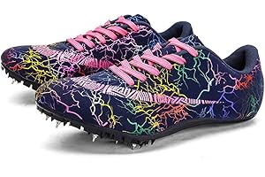 ZRSH Donna Uomo Scarpe di Atletica Leggera, 8 Chiodi Unisex Chiodate Scarpe Scarpe Traspiranti Junior Sprint Spikes Salto in Lungo Adult Children Concorso della Scarpa da Tennis