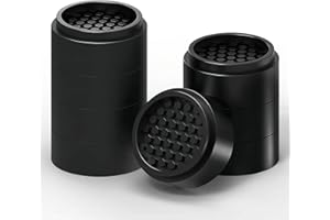 Ezprotekt 8 Pack Adjustable Furniture Risers, Bed Risers 1 inch Round Heavy Duty Anti Slip Rubber, Stackable Washing Machine Riser Creates an Additional 1", 2" or 3" Sofa, Table, Desk, Chair Raisers