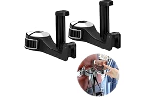 2 Piezas Colgador Bolso Coche, Waldspring Common Colgador de Bolso Coche, Dos en percha Coche es Adecuado para Botellas de Agua, Billeteras, Teléfonos Móviles