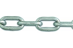Chapuis - Chaîne Soudée Maille Courte - Acier Zingué - Charge de Travail Indicative 75 kg - Diamètre 3,5 mm - Longueur 2,5 m - aux Normes de Qualité et Sécurité