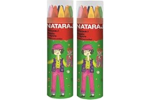 Nataraj Assorted Colored Crayon Set (Erasable Plastic Crayons, 26 Crayons - Pk2)