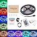 Produktbild Led Stripes 5m TENLION LED Strip Licht Streifen Led Streifen Lichterkette RGB 5 Meter 300 Licht 3528 nicht wasserdichter Lampenband mit Fernbedienung 24 Tasten +12V 3A Elektrizitätsquelle