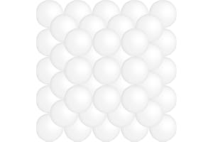 THE TWIDDLERS 50 Balles de Ping-Pong Blanches pour Beer Pong, Jeux, Tennis de Table, Jeux à Boire & Fêtes - 40mm - Solides, Robustes, Légères - Anniversaires, Carnaval, Halloween, Noël