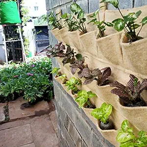 BIO BLOOMS AGRO INDIA PRIVATE LIMITED Jute Planter Bag, Brown