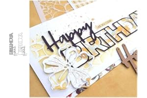 GOWXS AOOL Happy Birthday Buchstaben Metall Stanzformen, Happy Birthday Buchstaben Party Festival Einladung Karte Stanzformen Stanzschablonen