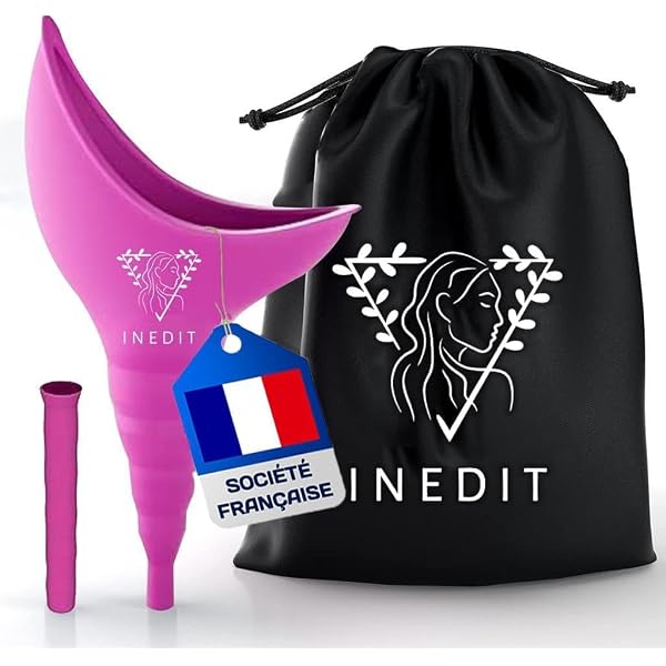Urinoir Portable Pliable Pour Femmes - En Silicone Réutilisable - Avec Boîte De Rangement - Rose - Randonnée, Voyage