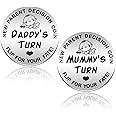 New Parent Decision Coin,Engraved Stainless Steel Interesting Flip Coin for Decision Making,Novelty Gift for New Mum Dad,Newborn Baby Gifts,Mother's Day Gifts,Anniversary,Stainless Steel (Silver)