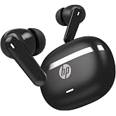HP H160 Wireless Earbuds; Upto 40 Hours Playtime; Fast Charge; Water-Resistant; 4 Mic