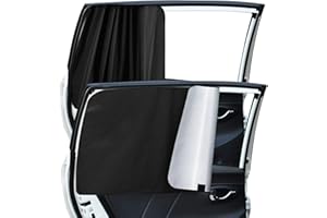 Pare Soleil Voiture Bébé Magnétique, 2 Pièces Rideau Occultant Vitre Arrière Voiture Enfant Pare Soleil Anti UV, Protection Soleil Voiture Cache Soleil avec Aimants