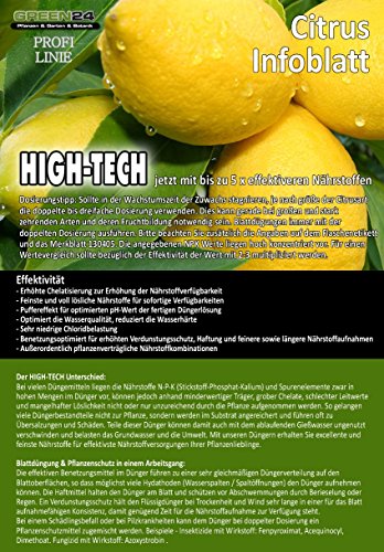 Zitrus Dünger Citrus düngen, Premium Flüssigdünger für Zitrone Orange Kumquat Limette u.a. NPK Volldünger + Eisen aus der Profi Linie – Zitruspflanzen-Dünger - 4