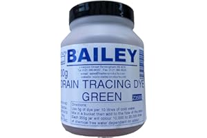 GENERIC Bailey Green Drain Dye - Professional Grade Drain Tracing Dye, Highly Concentrated Water Dye, Dyes 10,000-20,000 litres, Ideal for Plumbing and Leak Detection - Yellow 73 Powder