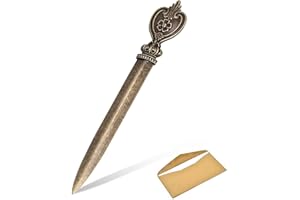 HERCHR apribuste in Metallo di Prima, Coltello per Buste in Stile Antico di Lusso con Impugnatura Ergonomica, Antico Taglierina per Aprire Buste Coltello da Taglio, tagliacarte apribuste da scrivania