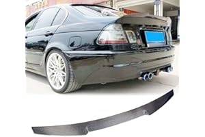 TGFOF Alerón trasero de carbono es adecuado para BMW Serie 3 E46 316i 318i 320i 323i 325i 328i 330i M3 Sedan 1998-2005 Factory Outlet CF alerón de tapa de puerta trasera estilo de coche