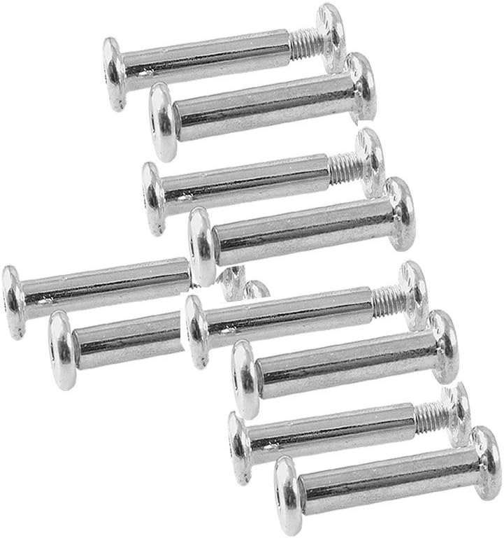 Aketek Inline Skate Wheel 0.6cm Shaft Hex Socket Screw (10XSilver)