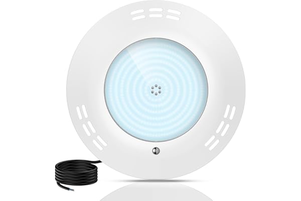 LyLmLe Projecteur Piscine LED Remplie de Résine, 35W Lampe Piscine Extra-Plats (équivalent Ampoule halogène 300W), Montage en Surface, 3500lm, Angle de Faisceau 140 °, IP68 étanche, 12V AC/DC, 6000K