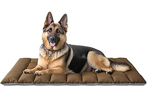 WESTERN HOME WH Hundedecke Outdoor für Unterwegs Hundedecke Wasserdicht Tragbar Hundematte Outdoor Komfort und Weiches Reisedecke Hund Wasserdicht Camping Hundebett, 110x68 cm (Braun)