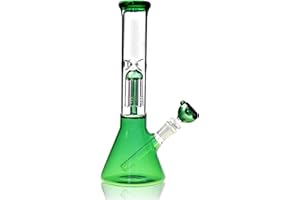 BONGBONGBONG Bong hookah in vetro per acqua e olio con pipa, struttura dritta, altezza 30 cm e filtri a nido d’ape da 14,5/14,4 mm con accessori, economico