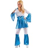 SoWest Adults 70s Pop Poncho And Silver Cap - Poncho With Dark - View #2