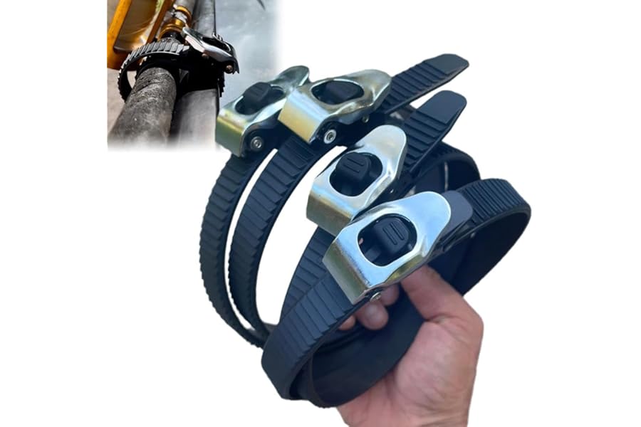 Grip Lock Strap, Heavy Duty Reusable Ratchet Straps with Adjustable Metal Buckles, Super-Strong Tie Down Straps for Securing Cargo, Furnitures, Equipment