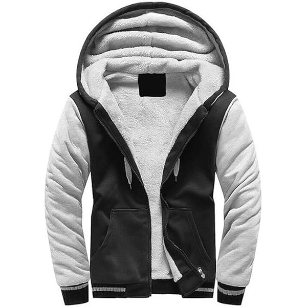 KUDORO Heren gebreid vest dik fleece gevoerd hoodie trui