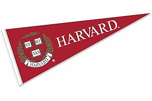 COLLEGE FLAGS & BANNERS Harvard Pennant Full Size Felt