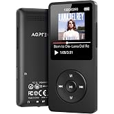 AGPTEK A02X 32GB MP3 &Ccedil;alar Bluetooth 5.3, 1.8 in&ccedil; Ekran Taşınabilir M&uuml;zik &Ccedil;alar Hoparl&ouml;r, FM Radyo, Ses Kaydedici, 128 GB'a K